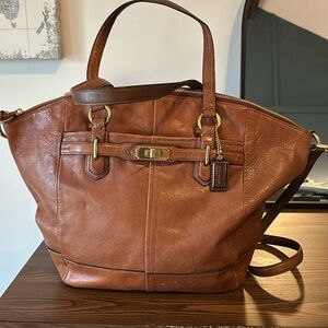 Coach brown leather purse